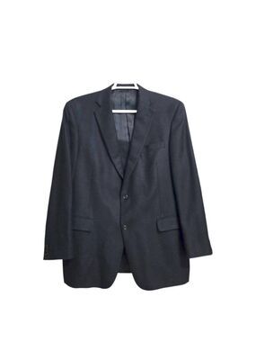 Hart Schaffner Marx Loro Piana Black 100% Cashmere Single Breasted Blazer Sz 44L